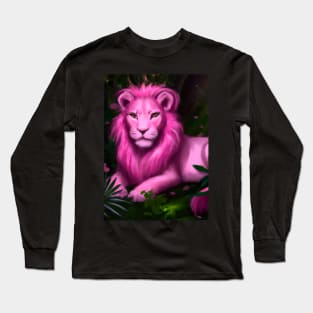 Pink Lion Long Sleeve T-Shirt